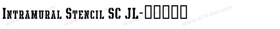Intramural Stencil SC JL字体转换